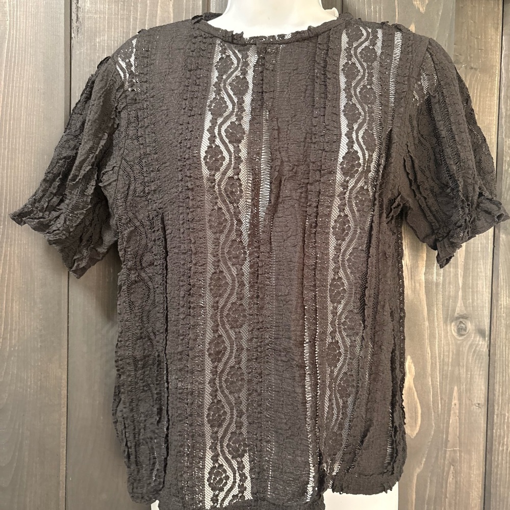 Mng Textured Lace Top medium